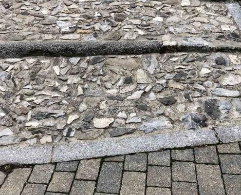 pavimentazione esterno pietra porfido como